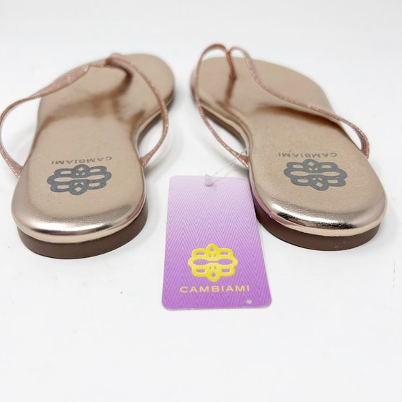 Cambiami Kids Rose Gold Thong Flip Flop Sandals Size 13 - Picture 4 of 7
